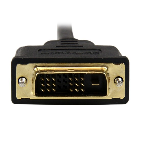 StarTech.com Câble Adaptateur Micro HDMI® vers DVI-D M/M pour Tablet et Smartphone, 1x Micro HDMI (Type D) Mâle, 1x DVI-D (18+1) Mâle - 1m - Câble adaptateur - DVI-D mâle pour 19 pin micro HDMI Type D mâle - 1 m - blindé - noir