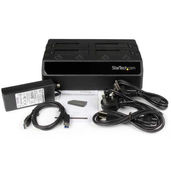StarTech.com Dock pour Disques Durs 4 Baies USB 3.0 à 2,5/3,5" SATA III - Boîtier de stockage - 4 Baies (SATA-600) - pour P/N: SVA12DN4NEUA