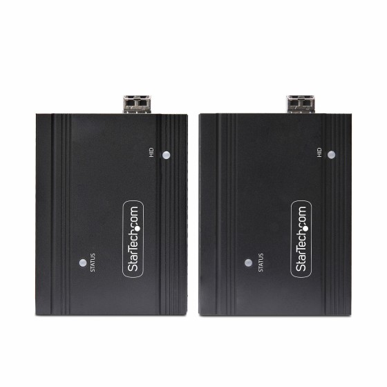 StarTech.com Extendeur KVM DisplayPort sur Fibre Optique, 4K 60Hz, Kit d'Extension de Console, Jusqu'à 300m (Multi-Mode) avec Modules SFP+ Pré-Installés, 3x USB HID