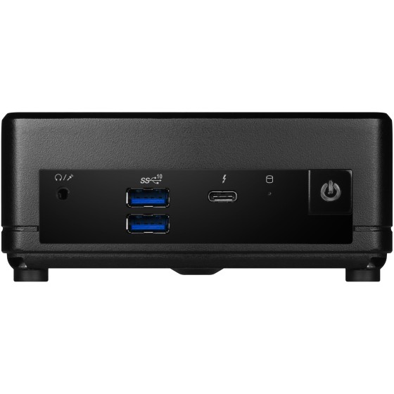 MSI Cubi 5 12M 003BEU - Barebone - mini PC 1 x Core i3 1215U - RAM 0 Go - Carte graphique Intel Iris Xe - IEEE 802.11ax (Wi-Fi 6E), Bluetooth 5.3, Gigabit Ethernet, 2.5 Gigabit Ethernet - noir