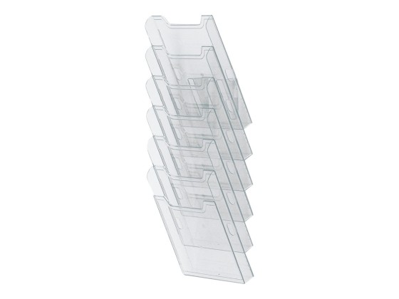 1 Trieur mural transparent 6 compartiments A4 vertical