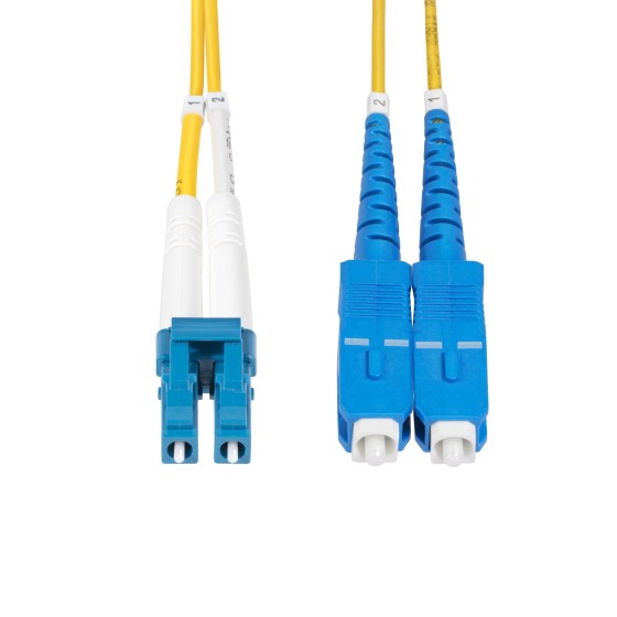 StarTech.com Câble Fibre Optique de 5m Monomode LC vers SC(UPC) OS2, LSZH - Cordon de raccordement - mode unique LC/UPC (M) pour mode unique SC/UPC (M) - 5 m - 2 mm - fibre optique - duplex - 9 / 125 micromètres - OS1/OS2 - débit de transfert de données j