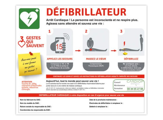 1 Panneau gestes de 1er secours
