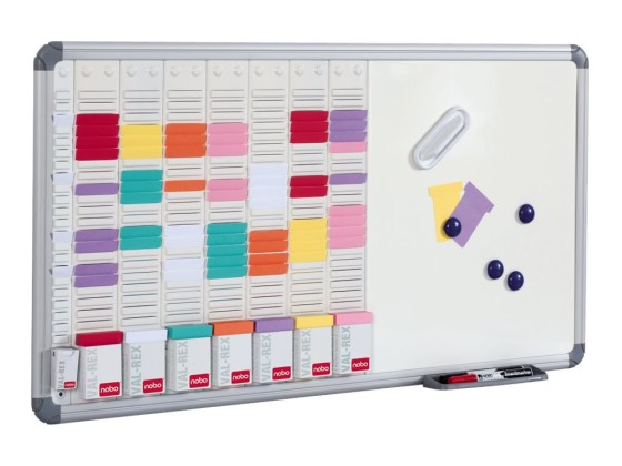 1 Planning Kit 7 colonnes 24 fentes et tableau blanc