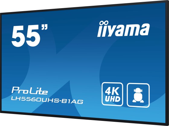 iiyama ProLite LH5560UHS-B1AG - Classe de diagonale 55" (54.6" visualisable) écran LCD rétro-éclairé par LED - signalisation numérique - avec lecteur multimédia SoC intégré - 4K UHD (2160p) 3840 x 2160 - éclairage périphérique - noir, finition matte