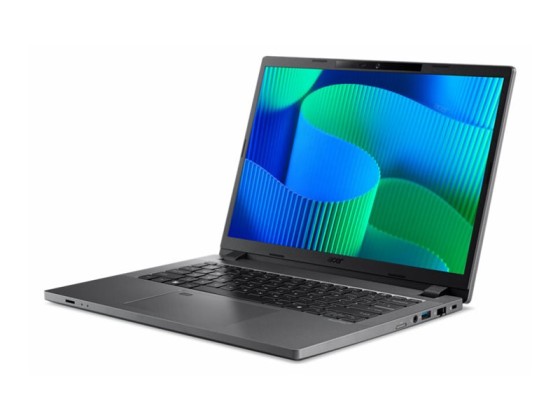 Acer TravelMate P2 14 TMP214-55-G2-TCO - Conception de charnière à 180 degrés - Intel Core 3 - 100U / jusqu'à 4.7 GHz - Win 11 Pro - Intel Graphics - 8 Go RAM - 512 Go SSD NVMe - 14" 1920 x 1200 - Gigabit Ethernet - Wi-Fi 6E, Bluetooth - gris acier - clav