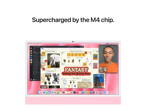 Apple iMac with 4.5K Retina display - Tout-en-un M4 - RAM 16 Go - SSD 512 Go - Apple M4 10-core - Gigabit Ethernet, IEEE 802.11ax (Wi-Fi 6E), Bluetooth 5.3 - macOS Sequoia 15.0 - moniteur : LED 24" 4480 x 2520 (4.5K) - clavier : Français - rose