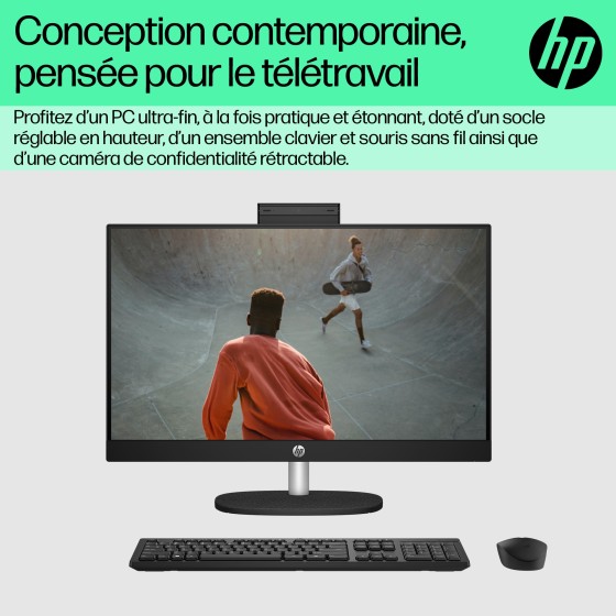 HP All-in-One 24-cr0081nf PC AMD Ryzen™ 7 16 Go DDR4-SDRAM 512 Go SSD Windows 11 Home