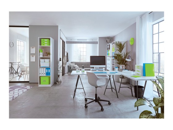 1 Boîte de rangement mybox petit blanc/bleu