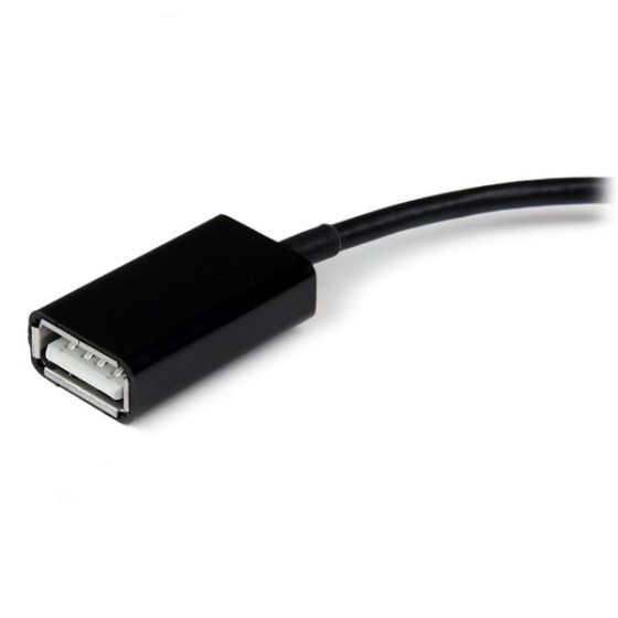 StarTech.com Cable USB OTG Samsung Galaxy Tab - Adaptateur OTG USB Type A femelle - 1 metre Noir- Cable USB OTG (on the go) - Câble USB - USB femelle pour connecteur à 30 broches de station d'accueil Samsung mâle - 15.24 cm - blindé - noir - pour Samsung