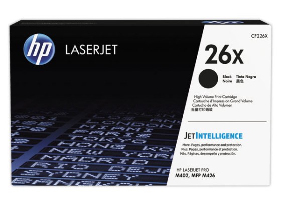 HP 26X LaserJet, lot de 2 cartouches de toner grande capacité authentiques, noir