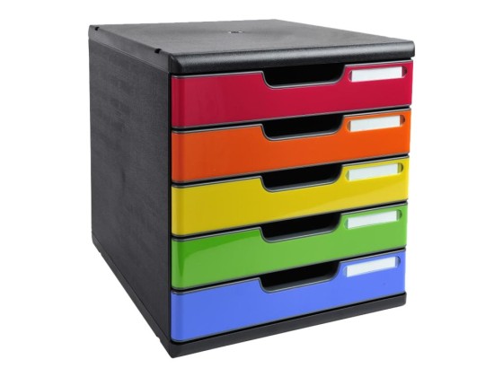 1 Module de classement 5 tiroirs Modulo glossy assortis