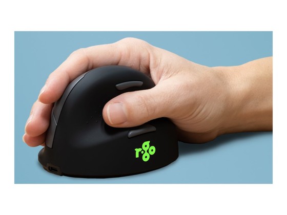 R-Go Tools Souris Ergonomique R-Go HE Break avec logiciel de pause, droiter, grand (longueur de la main > 185 mm), bluetooth, noir