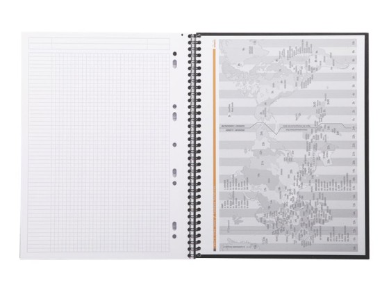 1 Cahier couverture carton 160 pages A4+5x5. Noir