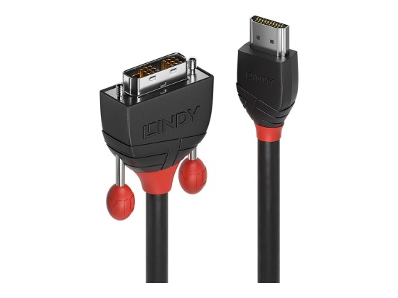 Lindy 36272 câble vidéo et adaptateur 2 m HDMI Type A (Standard) DVI-D Noir