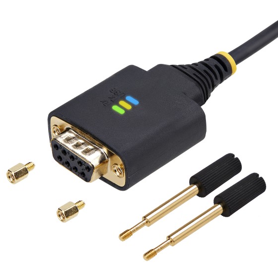 StarTech.com 6.6ft/2m USB to Null Modem Serial Adapter Cable, FTDI, RS232 - Câble USB / série - USB (M) pour DB-9 (F) - 2 m - noir