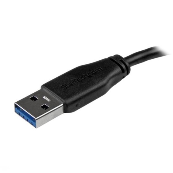 StarTech.com Câble Micro USB 3.0 slim de 3m - Cordon USB A vers Micro B - Câble USB de charge / synchronisation - M/M - Noir - Câble USB - Micro-USB de type B (M) pour USB type A (M) - USB 3.0 - 3 m - moulé - noir - pour P/N: S2510BU33PW, S251BMU3FP, S251