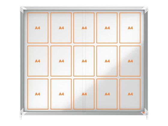 1 Vitrine d'intérieur avec  porte coulissante Premium Plus 15A4  NOBO