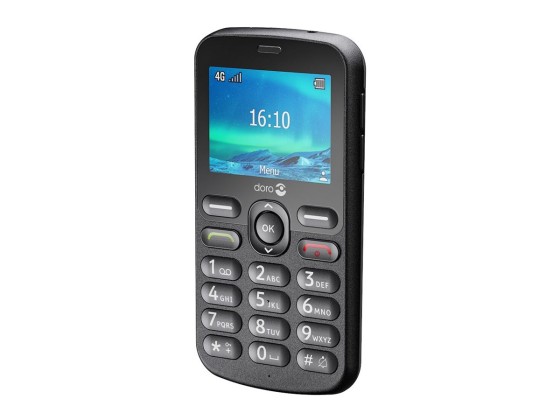 DORO 1880 - 4G téléphone de service / Mémoire interne 17 Mo - microSD slot - 320 x 240 pixels - rear camera 0,3 MP - noir