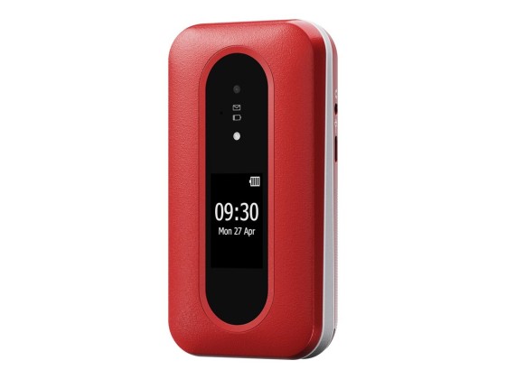 DORO Leva L30 - 4G téléphone de service - RAM 64 Mo / Mémoire interne 128 Mo - microSD slot - écran LCD (TFT) - 320 x 240 pixels (60 Hz) - rear camera 2 MP - rouge/blanc