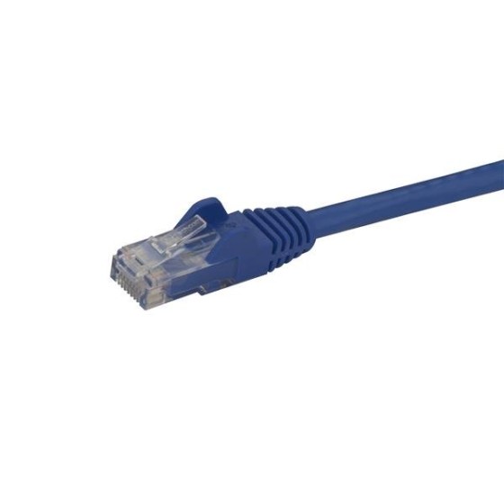 StarTech.com Câble réseau Cat6 Gigabit UTP sans crochet de 3m - Cordon Ethernet RJ45 anti-accroc - Câble patch Mâle / Mâle - Bleu - Cordon de raccordement - RJ-45 (M) pour RJ-45 (M) - 3 m - UTP - CAT 6 - moulé, sans crochet - bleu
