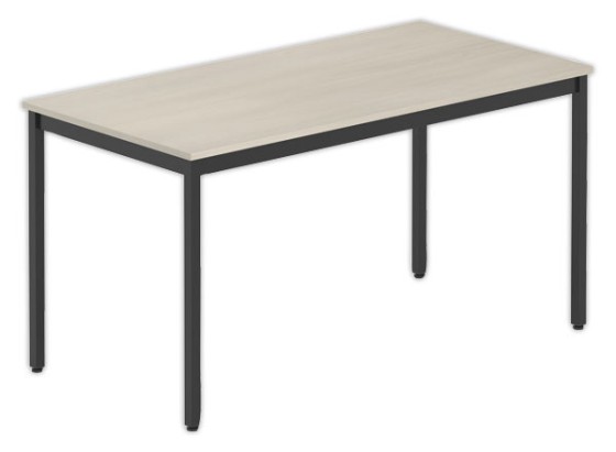 1 Table modulaire rectangulaire 140 x 70 acacia / noir