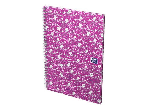1 Cahier spirale Oxford Flowers A5 14,8 x 21 cm 120 pages