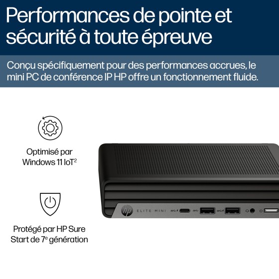 HP Poly Studio Base Kit G9 Plus for Microsoft Teams HP Mini IP PC w/TC10 EMEA - Euro plug