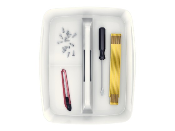 1 Bac de rangement mybox blanche sans couvercle