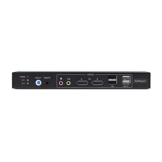 StarTech.com 2-Port Dual-Monitor DP KVM Switch w/Video Matrix, 4K 60Hz - Commutateur écran-clavier-souris/audio/USB - 2 x KVM / audio / USB - 1 utilisateur local - de bureau - Conformité TAA