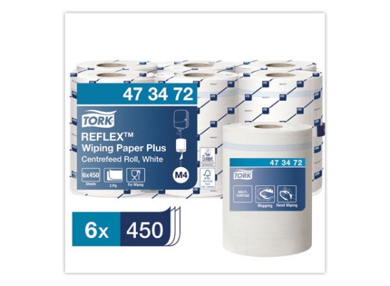 1 Lot de 6 Bobines Tork Reflex à dévidage centralfeuille à feuille M4