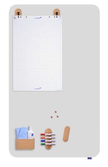 1 Lot de 2 Crochets blocs papier WOODEN  pour tableau blanc