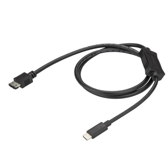 StarTech.com Câble adaptateur USB-C vers eSATA de 1 m - USB 3.0 (5 Gbps) - USB Type-C vers disque dur ou SSD eSATA - Contrôleur de stockage - SATA 6Gb/s - USB 3.0 - noir