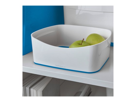 1 Boîte de rangement mybox petit blanc/bleu