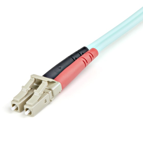 StarTech.com Câble Fibre Optique Multimode de 1m LC/UPC vers LC/UPC OM3 - Cordon de raccordement - LC multi-mode (M) pour LC multi-mode (M) - 1 m - fibre optique - duplex - 50 / 125 microns - turquoise - pour P/N: J9152AST, MASFP10GBSR, SFP10GBLRMST, SFP1