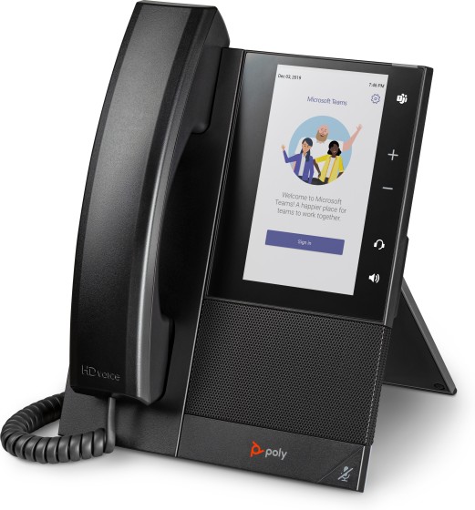 POLY Téléphone multimédia professionnel CCX 500 pour Microsoft Teams et compatible PoE