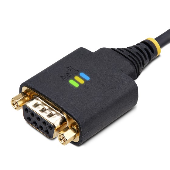 StarTech.com 6.6ft/2m USB to Null Modem Serial Adapter Cable, FTDI, RS232 - Câble USB / série - USB (M) pour DB-9 (F) - 2 m - noir