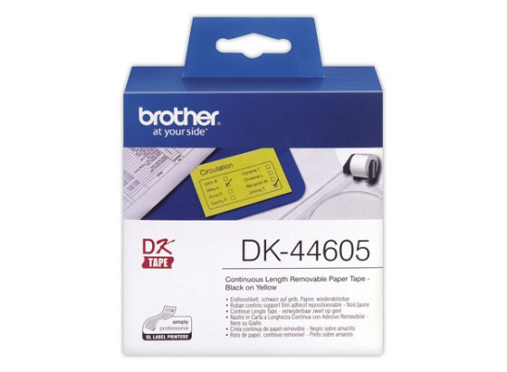 Brother DK-44605 printer label Yellow