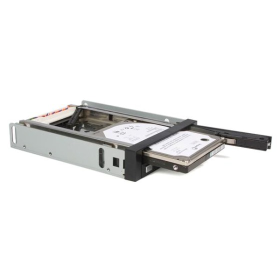 StarTech.com Rack amovible 3.5" sans tiroir pour 2 disques durs 2.5" - Face arrière 3.5 pouces - Echangeable à chaud - Hot swap - Adaptateur pour baie de stockage - noir