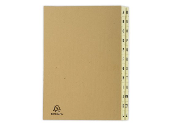 1 Trieur alphabétique kraft  -24 compartiments