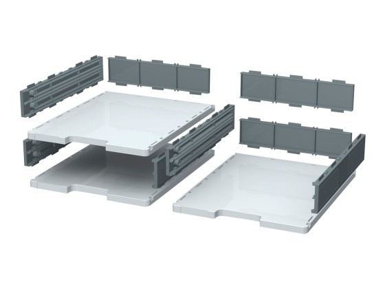 1 Lot de 3 Modules pour monter 6 cases sur 2 ou 3colonnes.