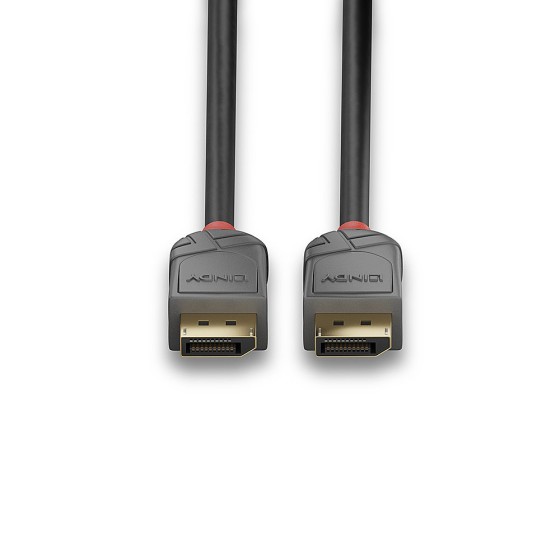LINDY 10m DisplayPort 1.2 Cable Anthra Line DP Male to Male