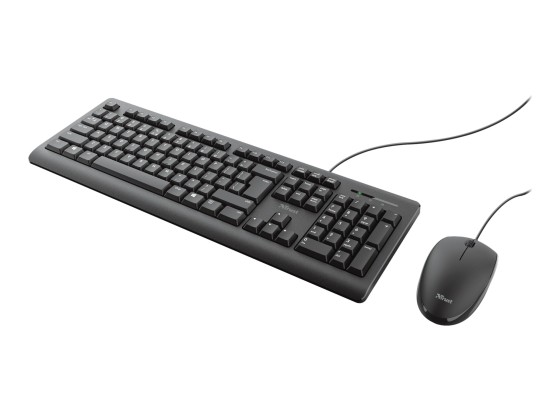 Trust Primo clavier Souris incluse Bureau USB AZERTY Français Noir