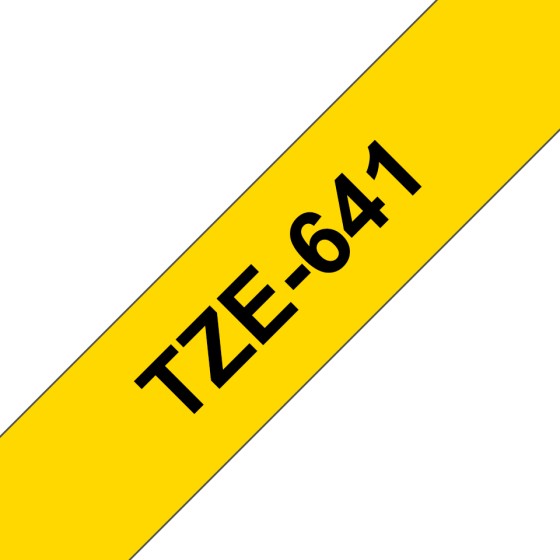 1 Ruban pour titreuse BROTHER TZE 641 18mm jaune impression noire