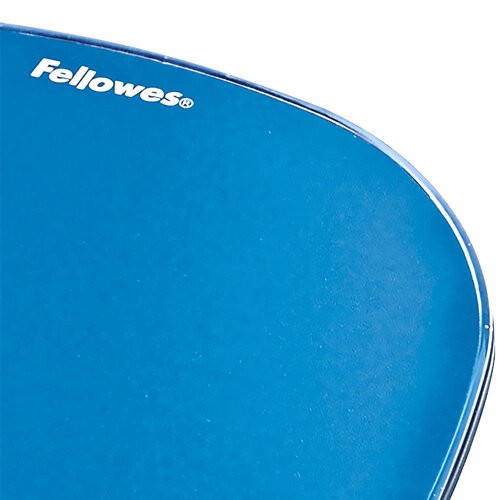 Fellowes Mouse Mat Wrist Support - Crystals Gel Mouse Pad with Non Slip Rubber Base - Ergonomic Mouse Mat for Computer, Laptop, Home Office Use - Compatible with Laser and Optical Mice - Blue