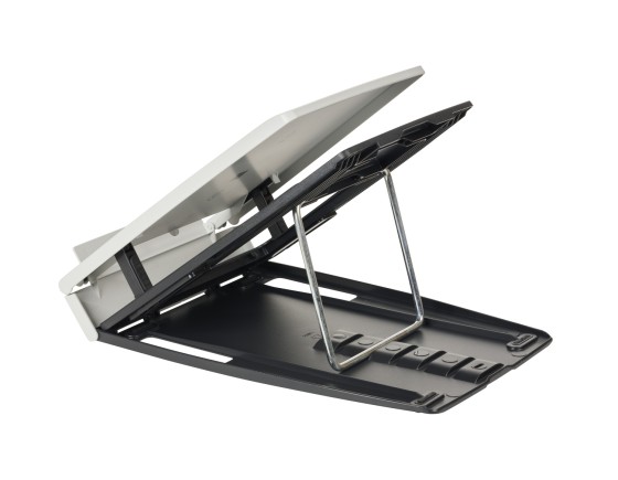 BakkerElkhuizen Ergo-Q 330 Circular Supports de Laptop Noir, Gris 43,2 cm (17")