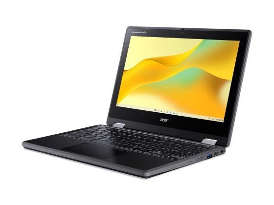 Acer Chromebook Spin 511 R756T-TCO - Conception inclinable - Intel N-series - N100 / jusqu'à 3.4 GHz - Chrome OS (avec mise à niveau de Chrome Education) - UHD Graphics - 8 Go RAM - 32 Go eMMC - 11.6" IPS écran tactile 1366 x 768 (HD) - Wi-Fi 6E - noir -