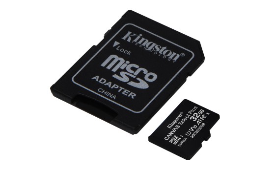 KINGSTON 32GB micSDHC Canvas Select Plus 100R A1 C10 Card + ADP