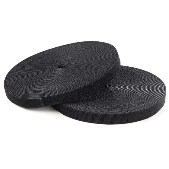 StarTech.com Attaches de câble à boucles auto-agrippantes en vrac - Rouleau de 7,6 m - Sangle pour câbles sur mesure - Noir - Rouleau d'attache de câble - 7.62 m - pour P/N: CABSHF2POST2, HKLP25BL, HKLP25GN, HKLP25RD, HKLP25YW, RK4OD