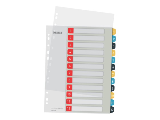 1 Jeu d'intercalaires imprimables LEITZ - A4 - 12 onglets